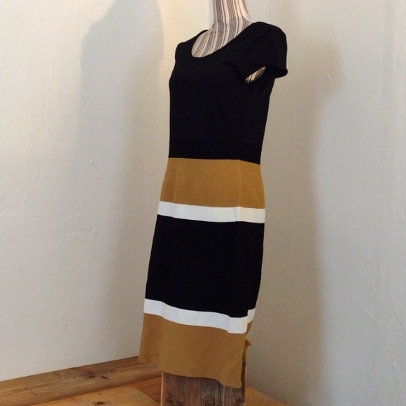 Anne Klein Colorblock Stretch Knit Midi Dress NWT Size M MSRP $118 - Picture 3 of 15